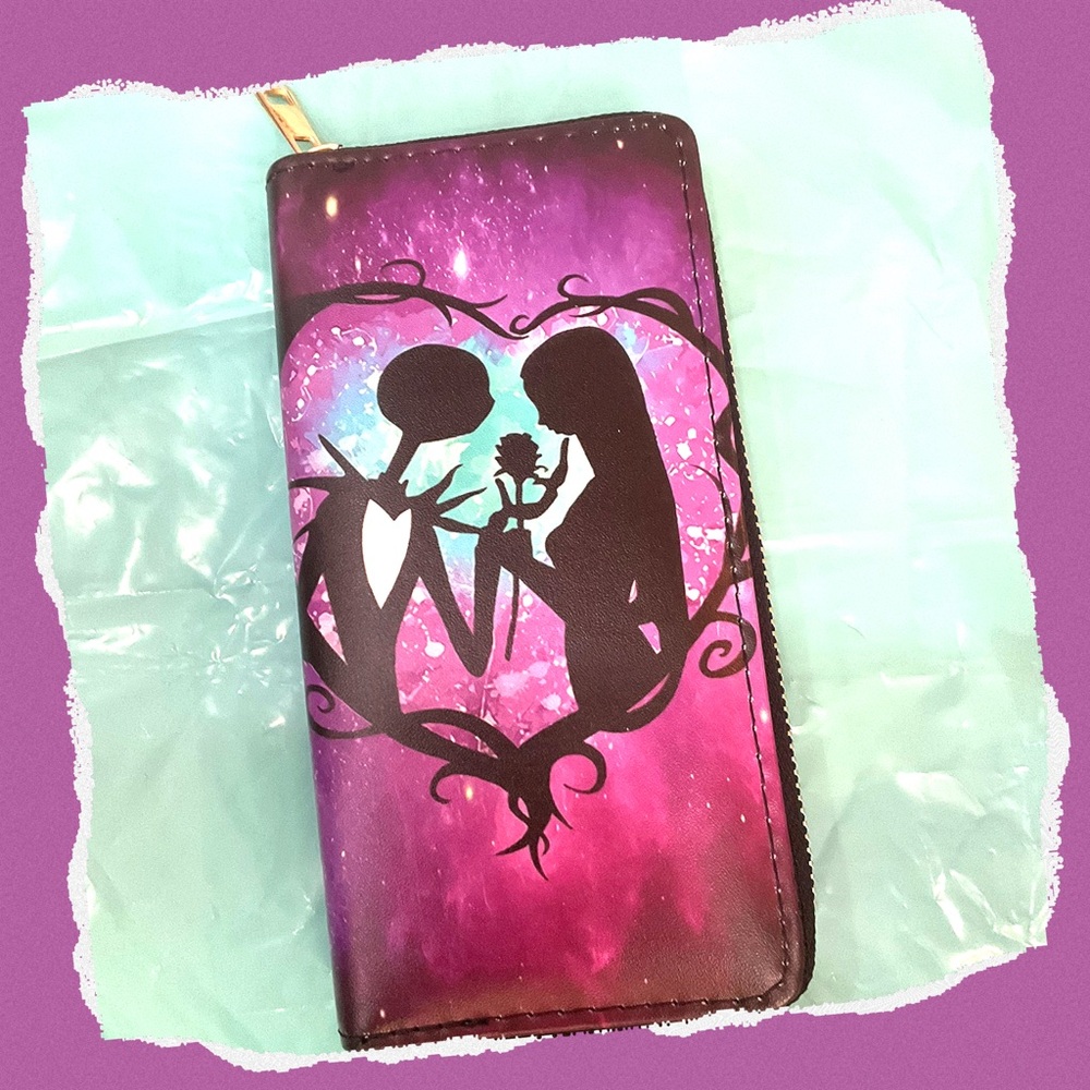 Nightmare Before Christmas Leather Zip Wallet NWT